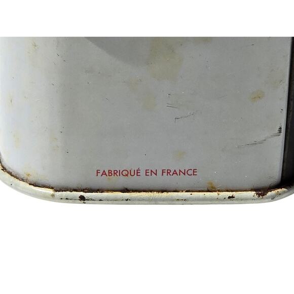 Kitchen Wall Decoration Enamel Tin Match Holder, Antique French Advertising Tin - Picture 2 of 8